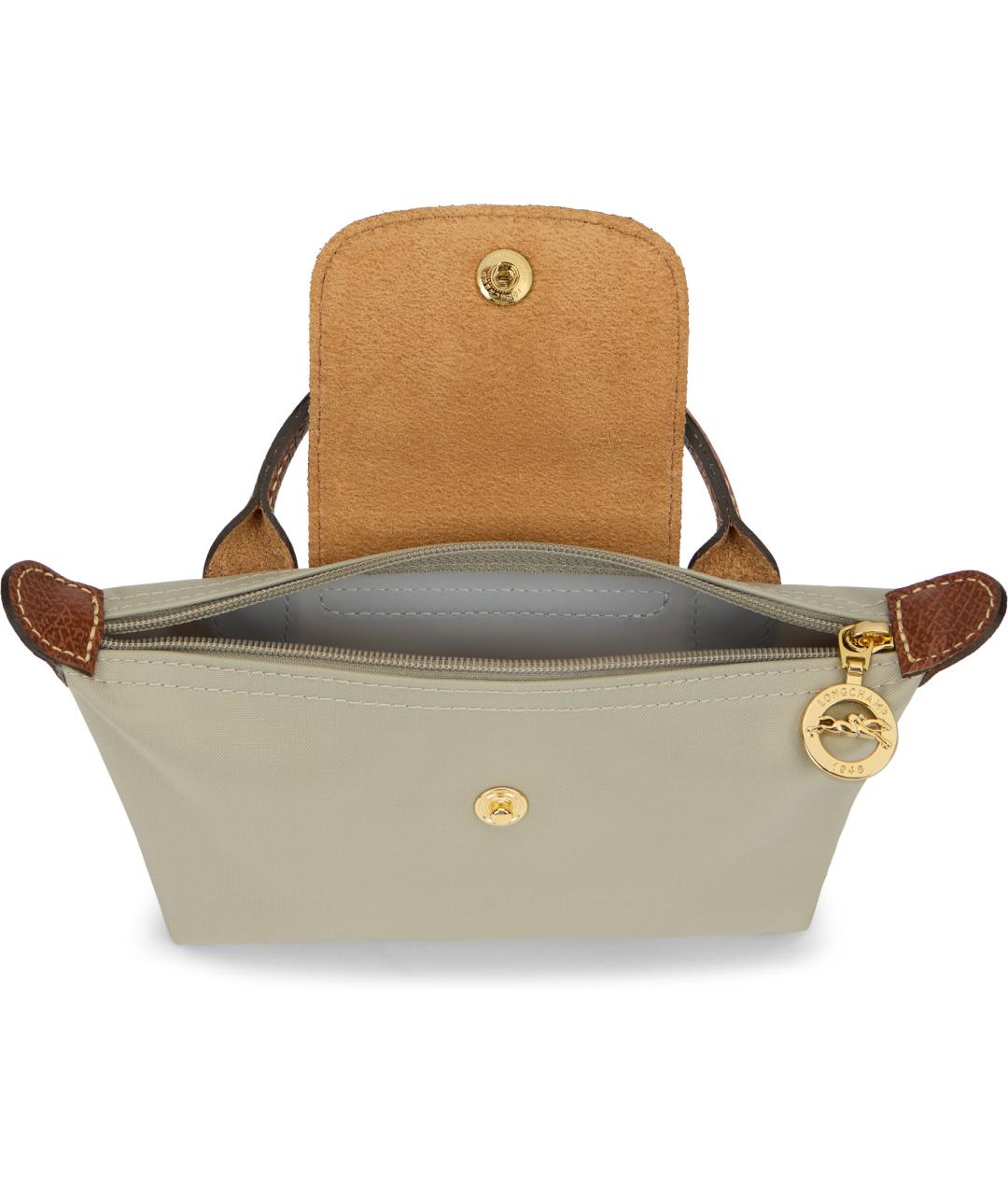 LONGCHAMP Серая сумка с короткими ручками, фото 5