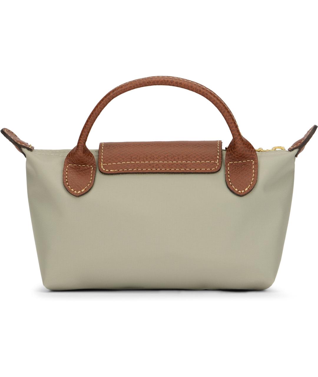 LONGCHAMP Серая сумка с короткими ручками, фото 4