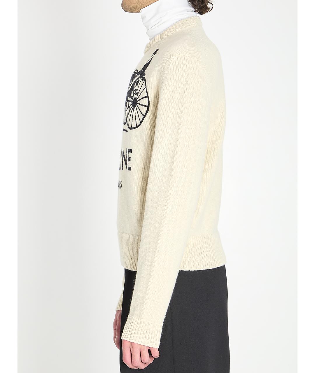 CELINE Бежевый кашемировый джемпер / свитер, фото 3