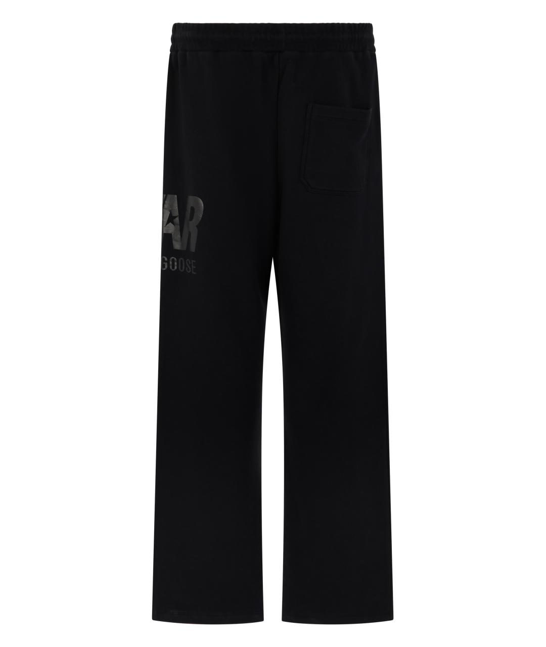 GOLDEN GOOSE DELUXE BRAND Черные хлопковые повседневные брюки, фото 2