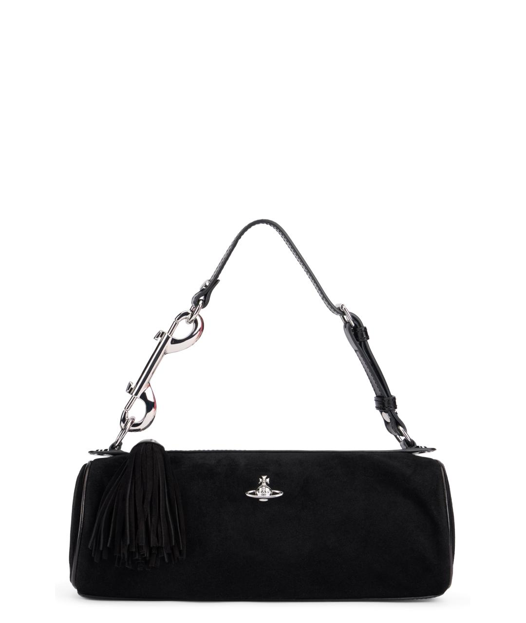 VIVIENNE WESTWOOD Черная кожаная сумка с короткими ручками, фото 1