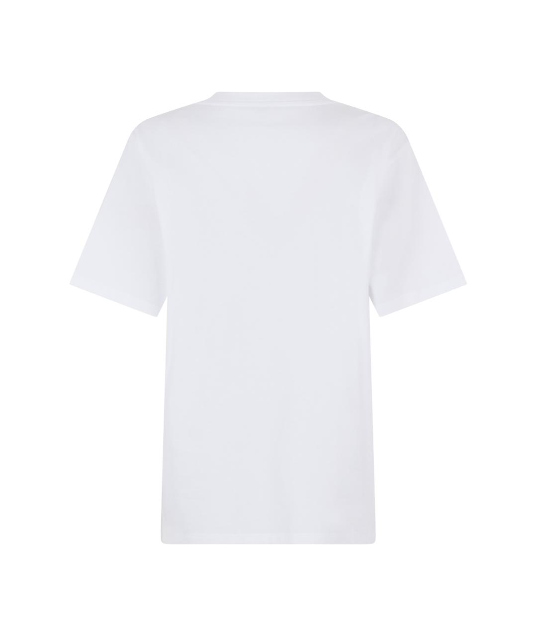 CELINE Белая хлопковая футболка, фото 2