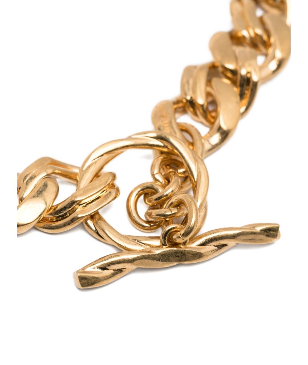 SAINT LAURENT Золотой металлический чокер, фото 5