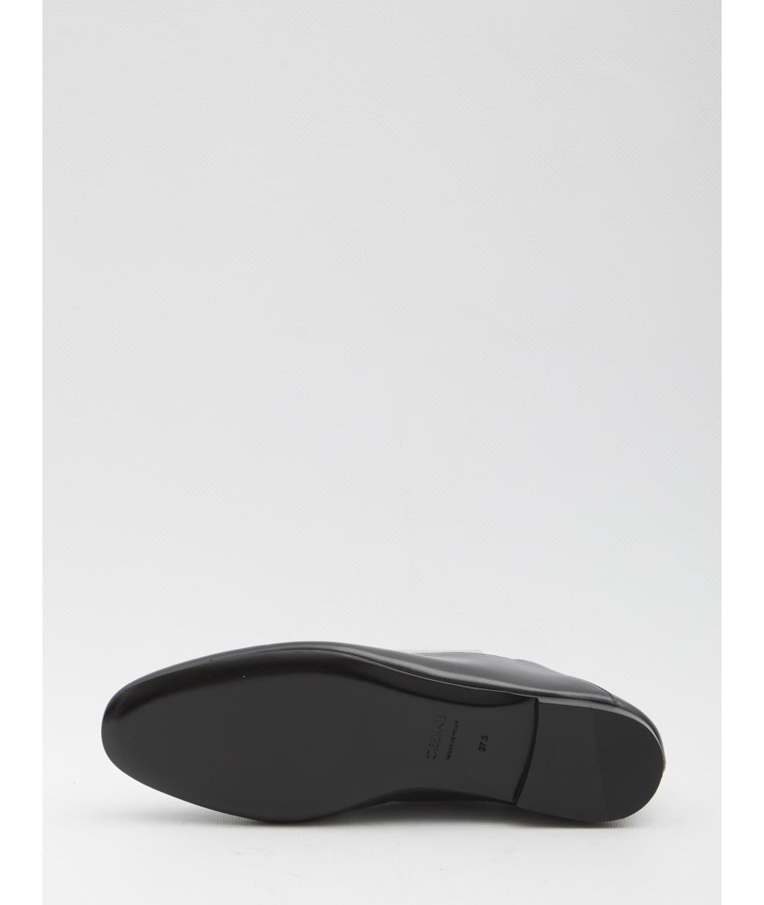 CELINE Черные кожаные лоферы, фото 4