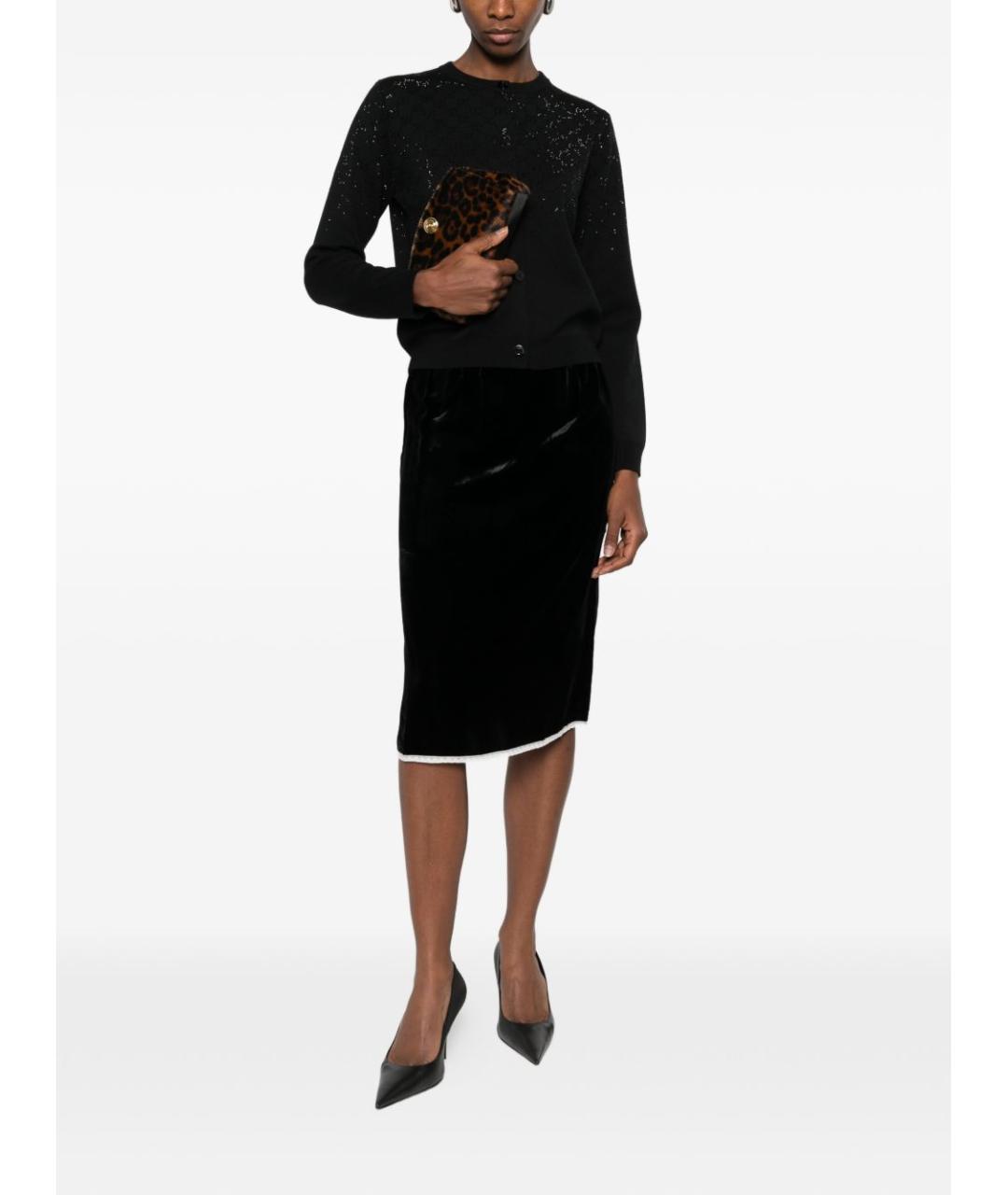 GUCCI Черный шерстяной кардиган, фото 4