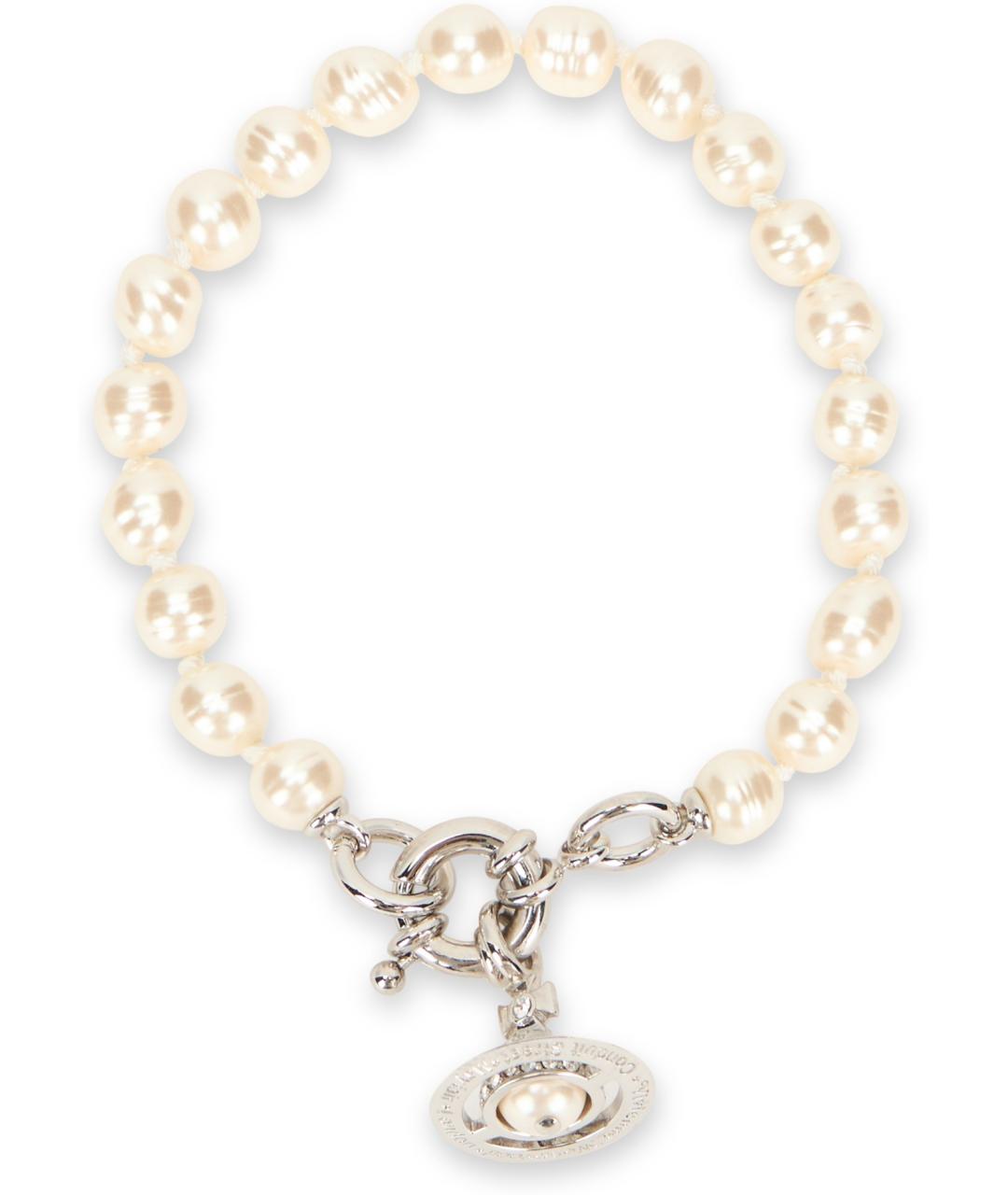 VIVIENNE WESTWOOD Бежевый металлический браслет, фото 3