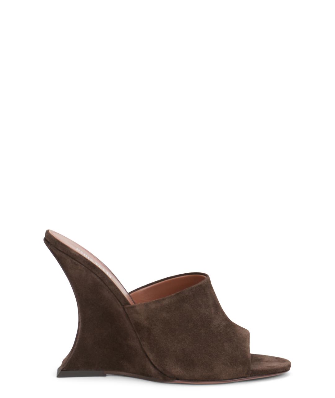 PARIS TEXAS Коричневые замшевые мюли, фото 1