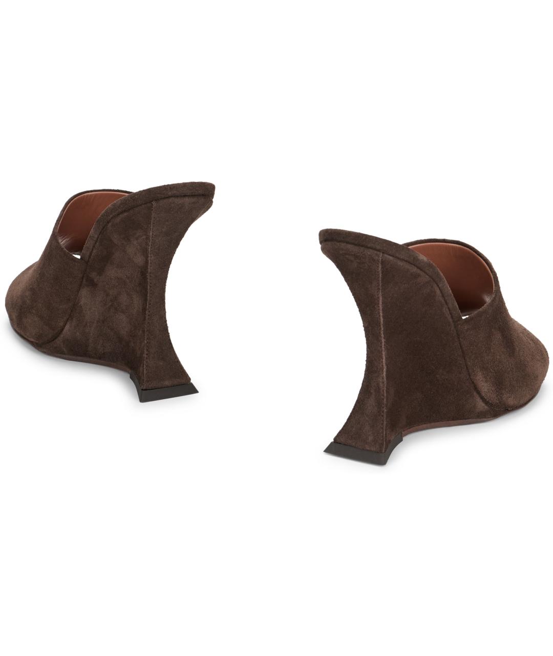 PARIS TEXAS Коричневые замшевые мюли, фото 4