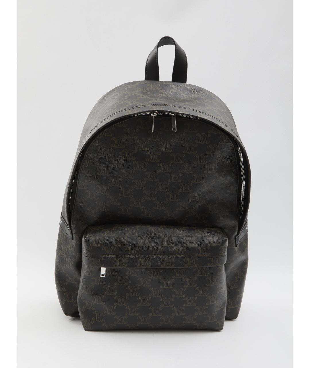 CELINE Коричневый кожаный рюкзак, фото 6