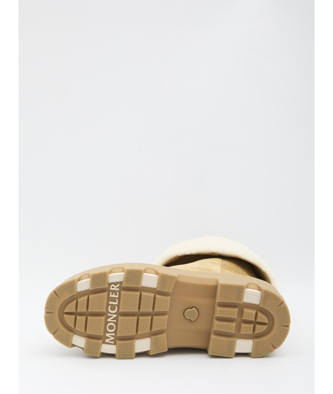 MONCLER Коричневые замшевые ботинки, фото 4