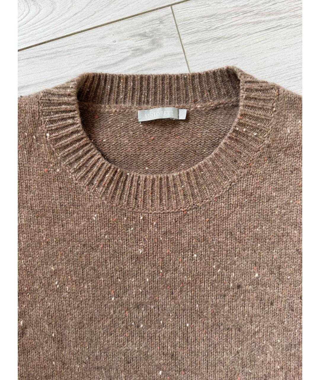 12 STOREEZ Коричневый шерстяной джемпер / свитер, фото 4