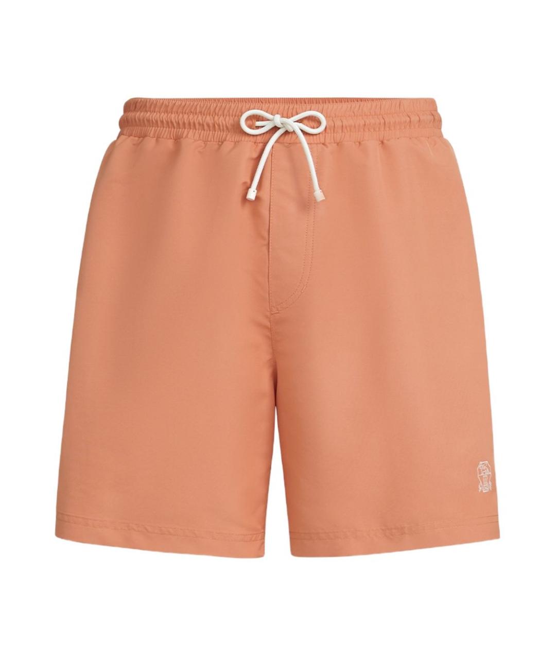 BRUNELLO CUCINELLI Оранжевое полиэстеровые плавки, фото 1