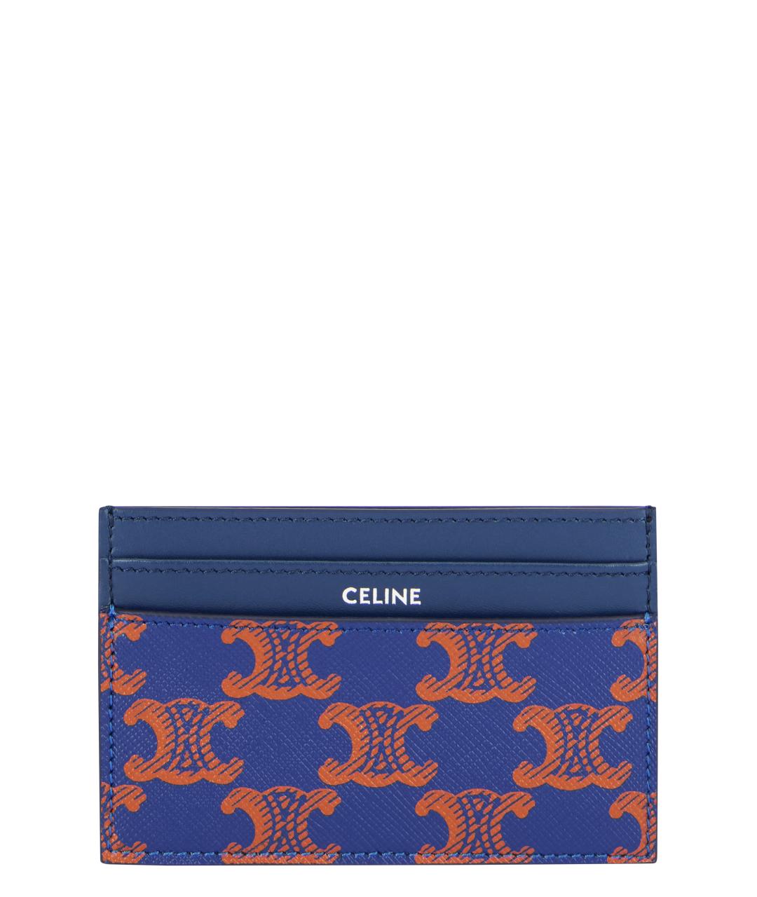 CELINE Синий кожаный кардхолдер, фото 1
