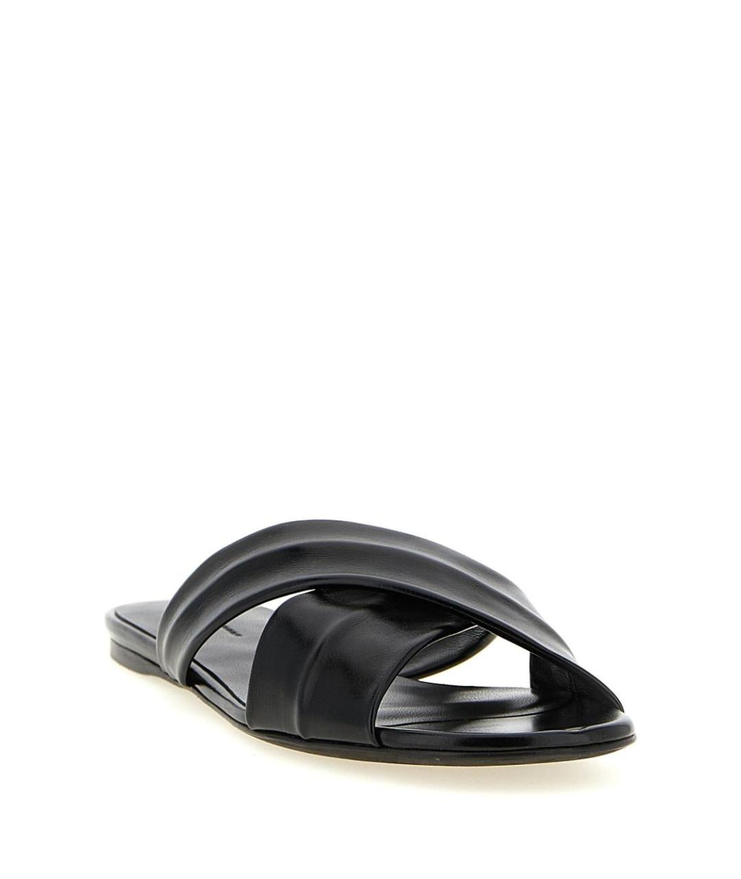 KHAITE Черные кожаные сандалии, фото 3