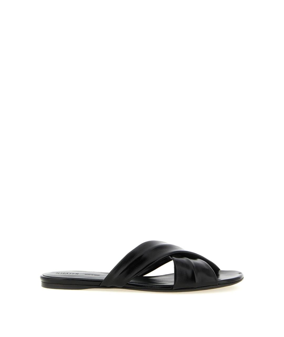 KHAITE Черные кожаные сандалии, фото 1