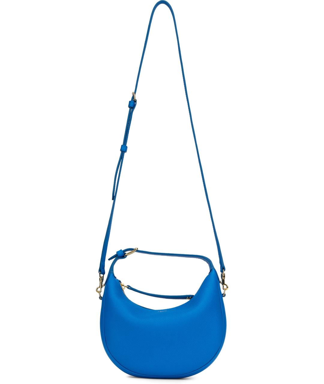 CELINE Синяя кожаная сумка через плечо, фото 4