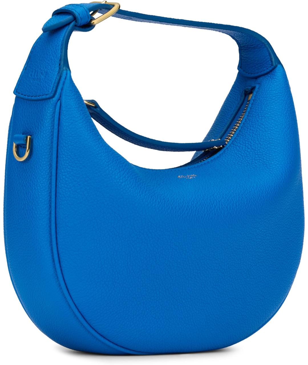 CELINE Синяя кожаная сумка через плечо, фото 2