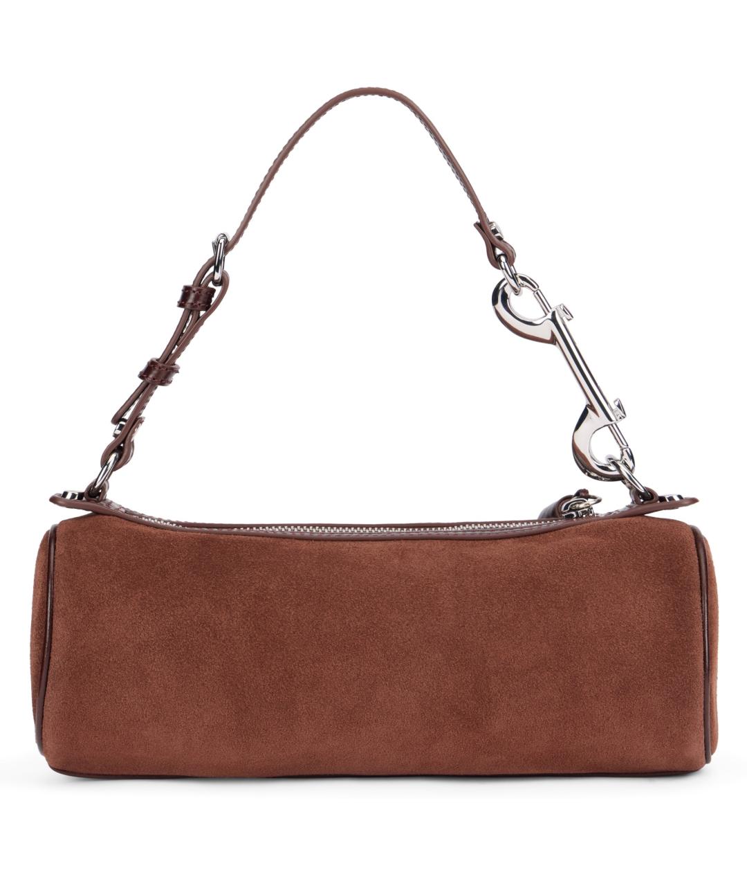VIVIENNE WESTWOOD Коричневая замшевая сумка с короткими ручками, фото 4