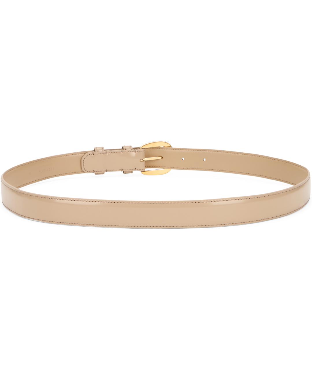 CELINE Бежевый кожаный ремень, фото 2