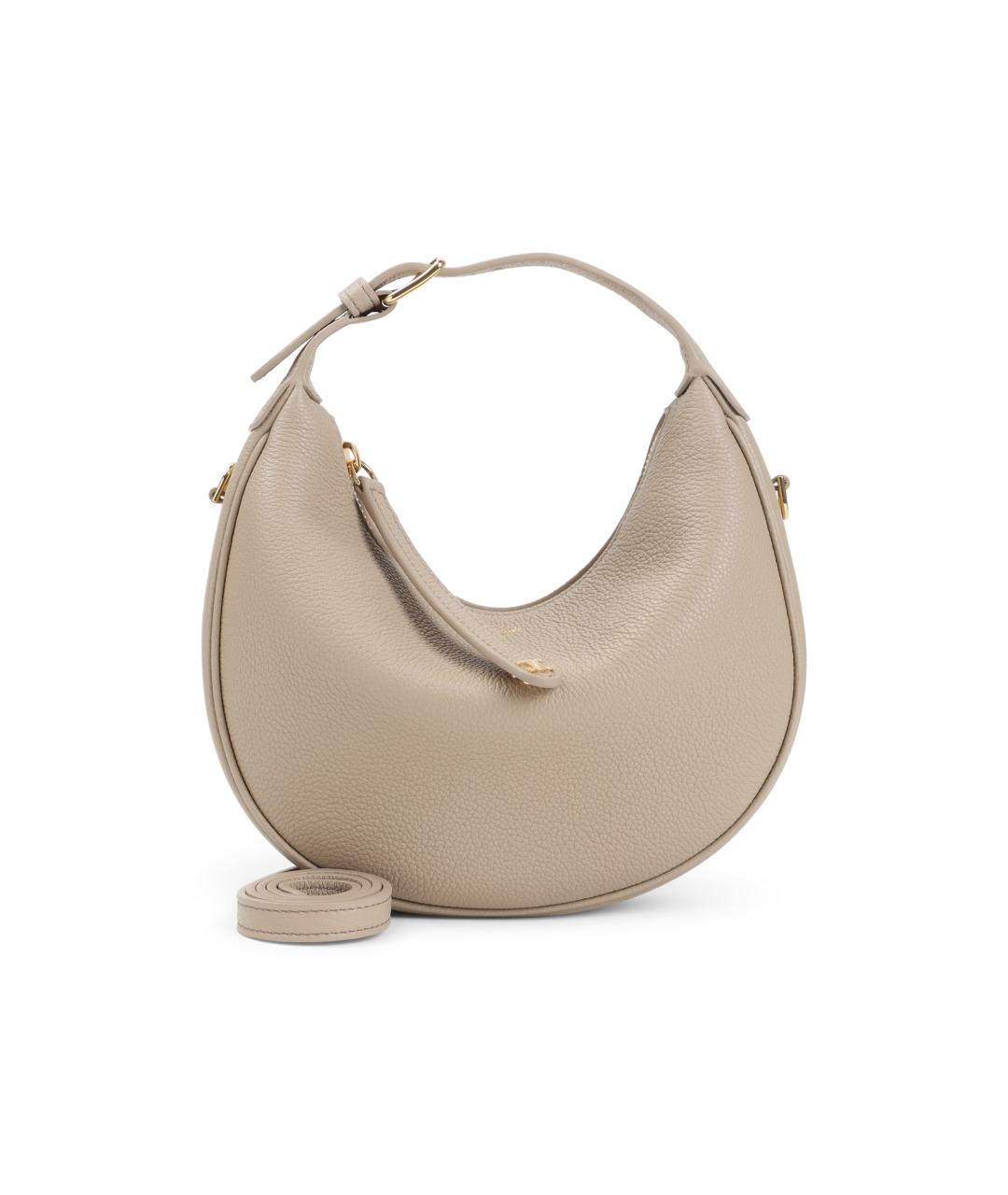 CELINE Бежевая кожаная сумка через плечо, фото 1