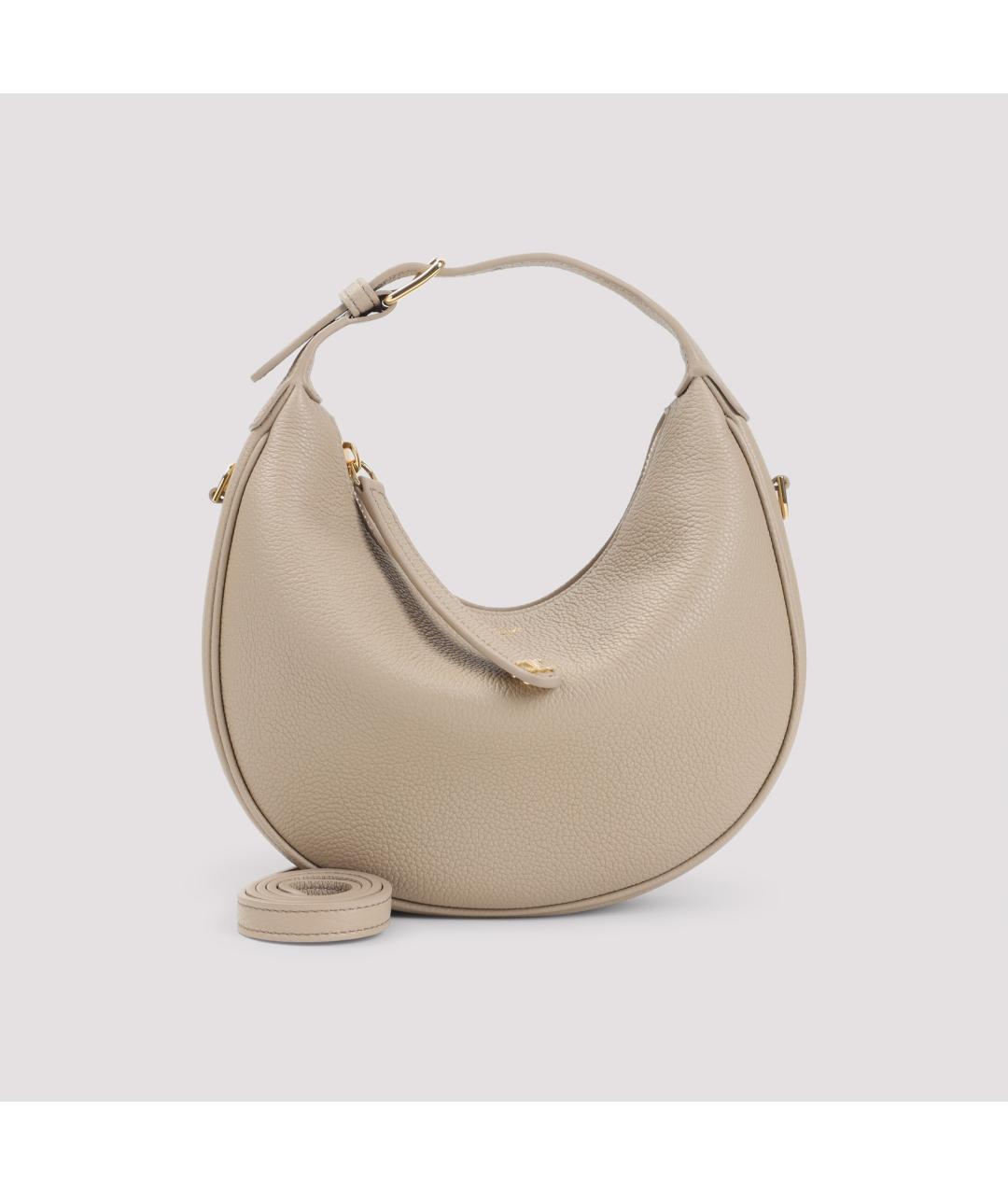 CELINE Бежевая кожаная сумка через плечо, фото 2