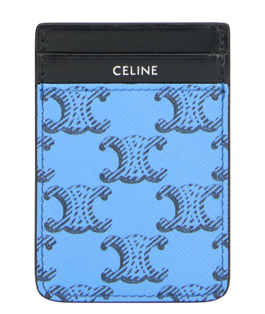 CELINE Синий кожаный кардхолдер, фото 1