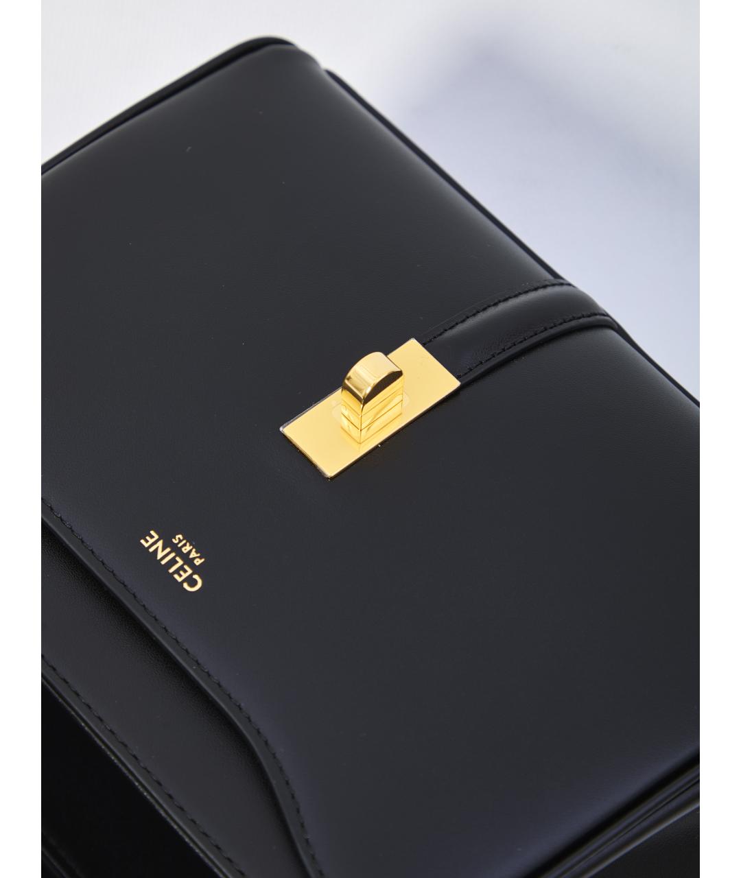 CELINE Черная кожаная сумка тоут, фото 4