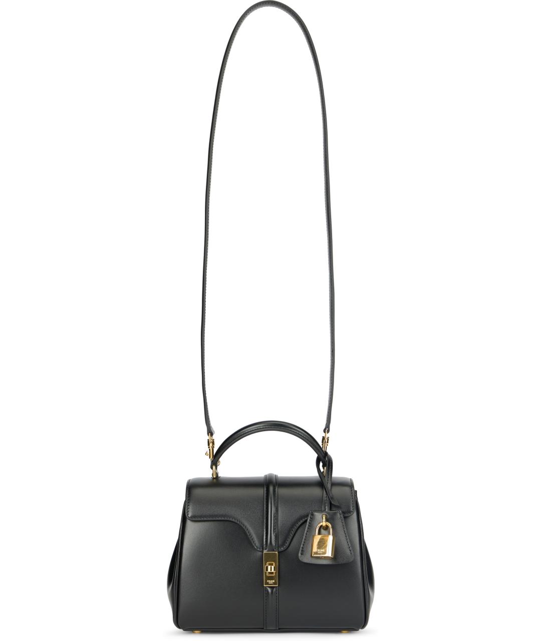 CELINE Черная кожаная сумка тоут, фото 5