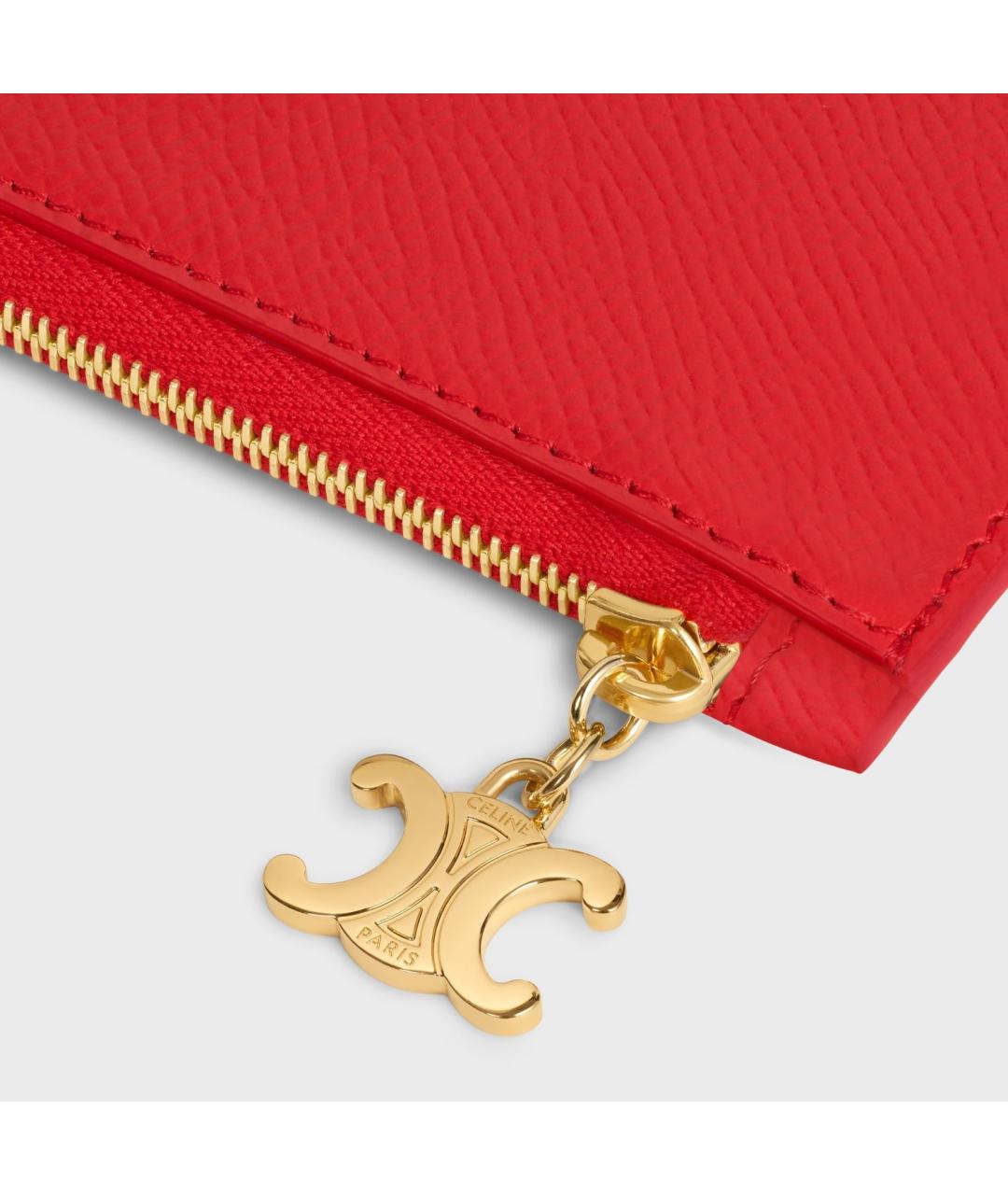 CELINE Красный кожаный кардхолдер, фото 4
