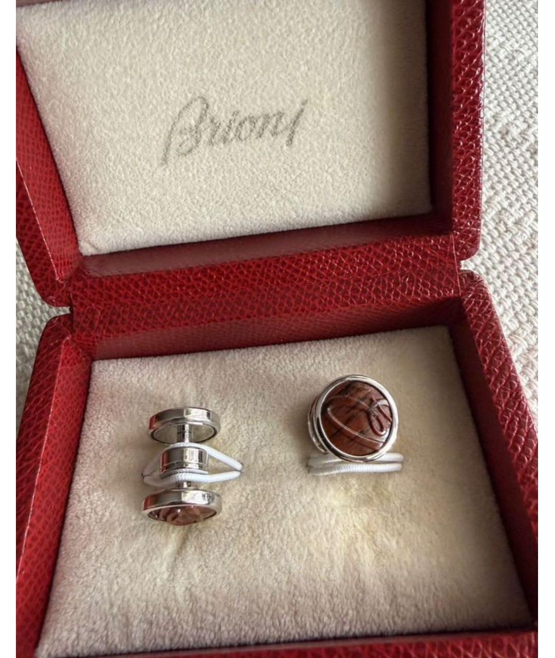 BRIONI Серебряные металлические запонки, фото 3