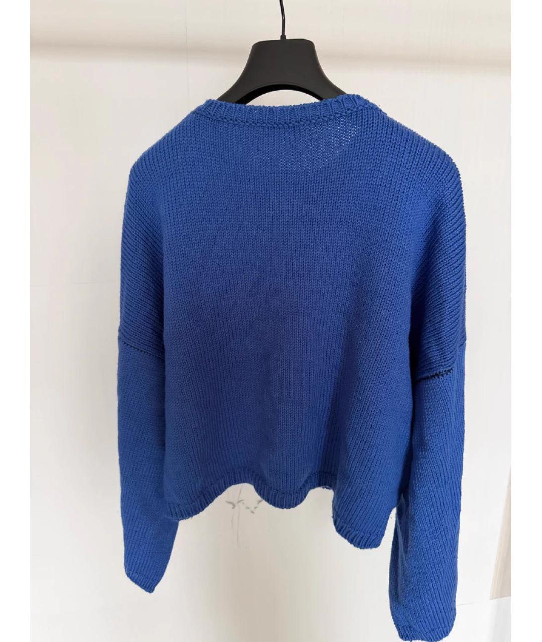 RAF SIMONS Голубой хлопковый джемпер / свитер, фото 3
