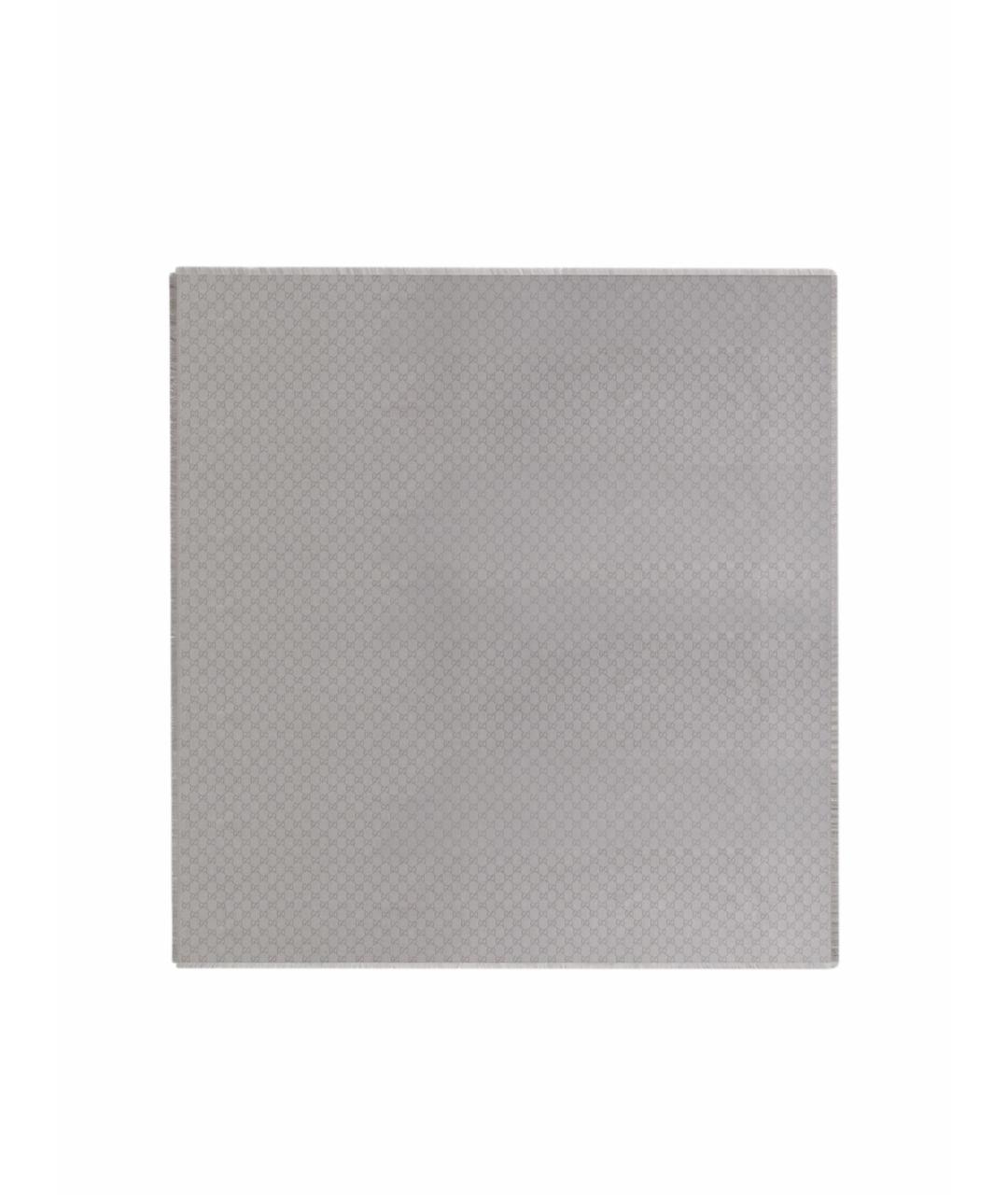 GUCCI Серый шерстяной платок, фото 1