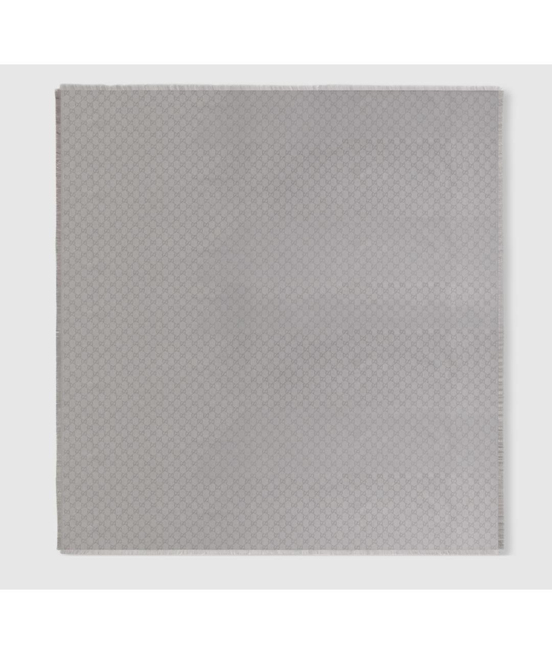 GUCCI Серый шерстяной платок, фото 3