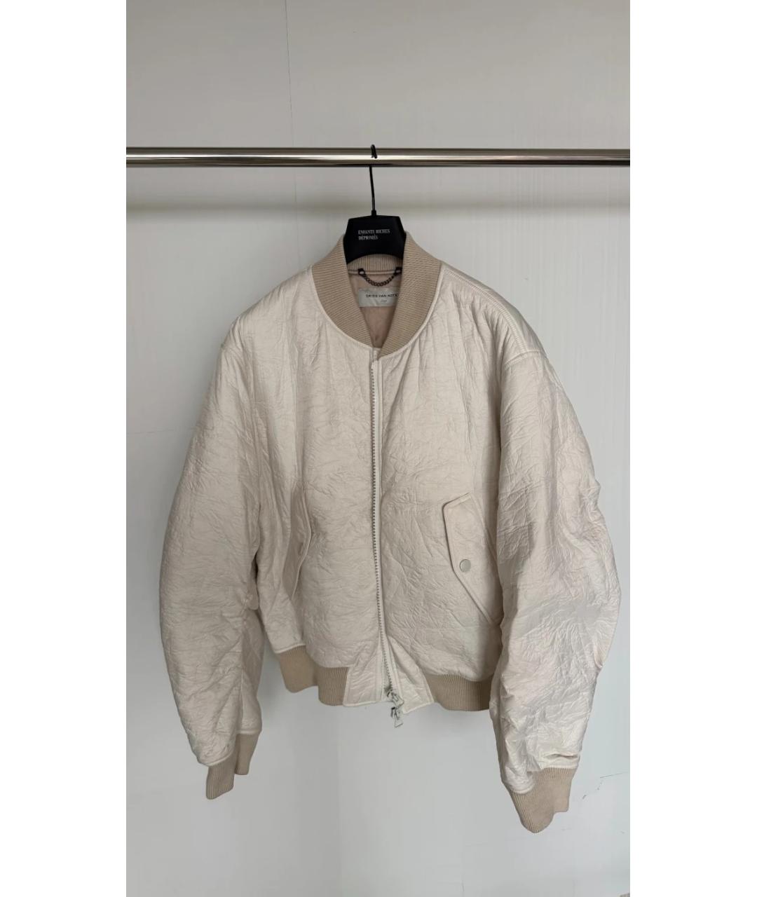 DRIES VAN NOTEN Белая кожаная куртка, фото 5