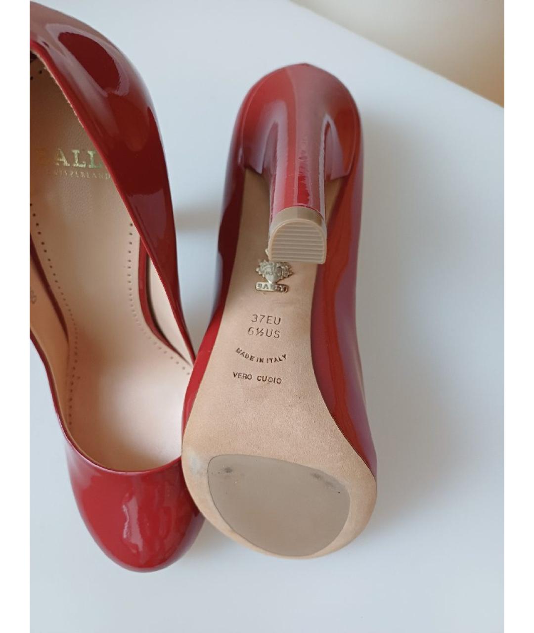 BALLY Красные кожаные туфли, фото 9