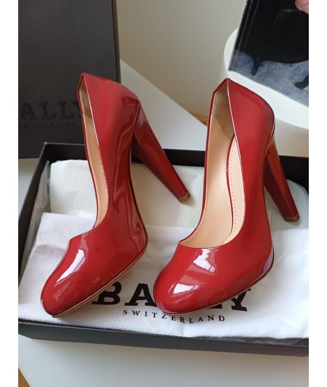 BALLY Красные кожаные туфли, фото 2