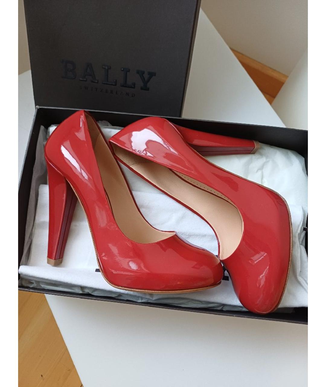 BALLY Красные кожаные туфли, фото 6