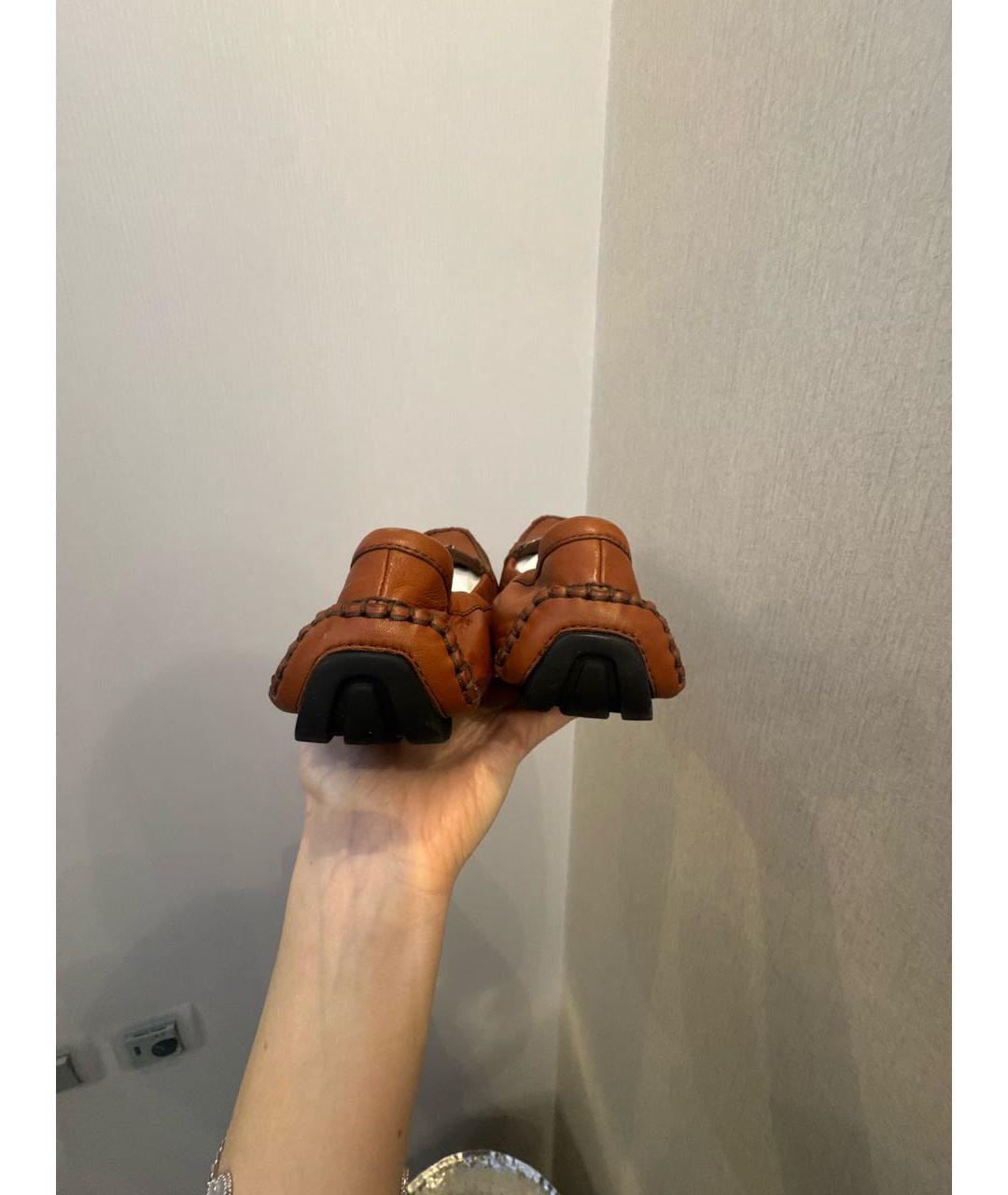 GUCCI Коричневые кожаные мокасины, фото 4