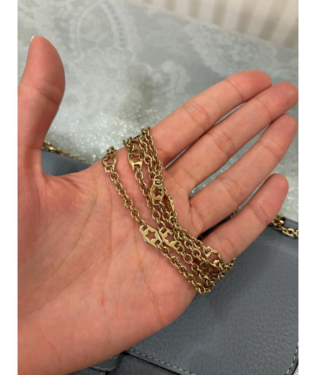 RED VALENTINO Голубая кожаная сумка с короткими ручками, фото 3