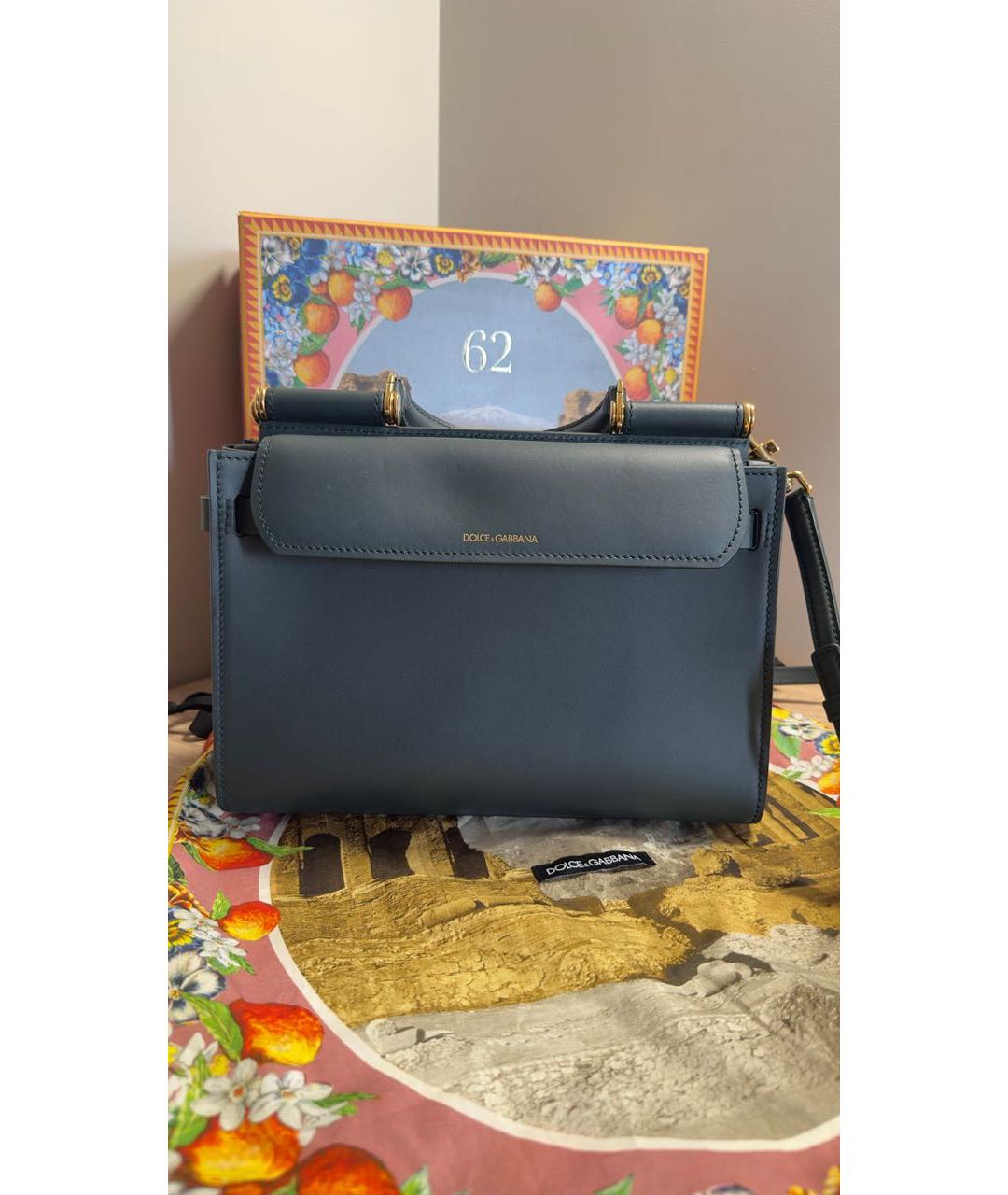 DOLCE&GABBANA Зеленая кожаная сумка через плечо, фото 5