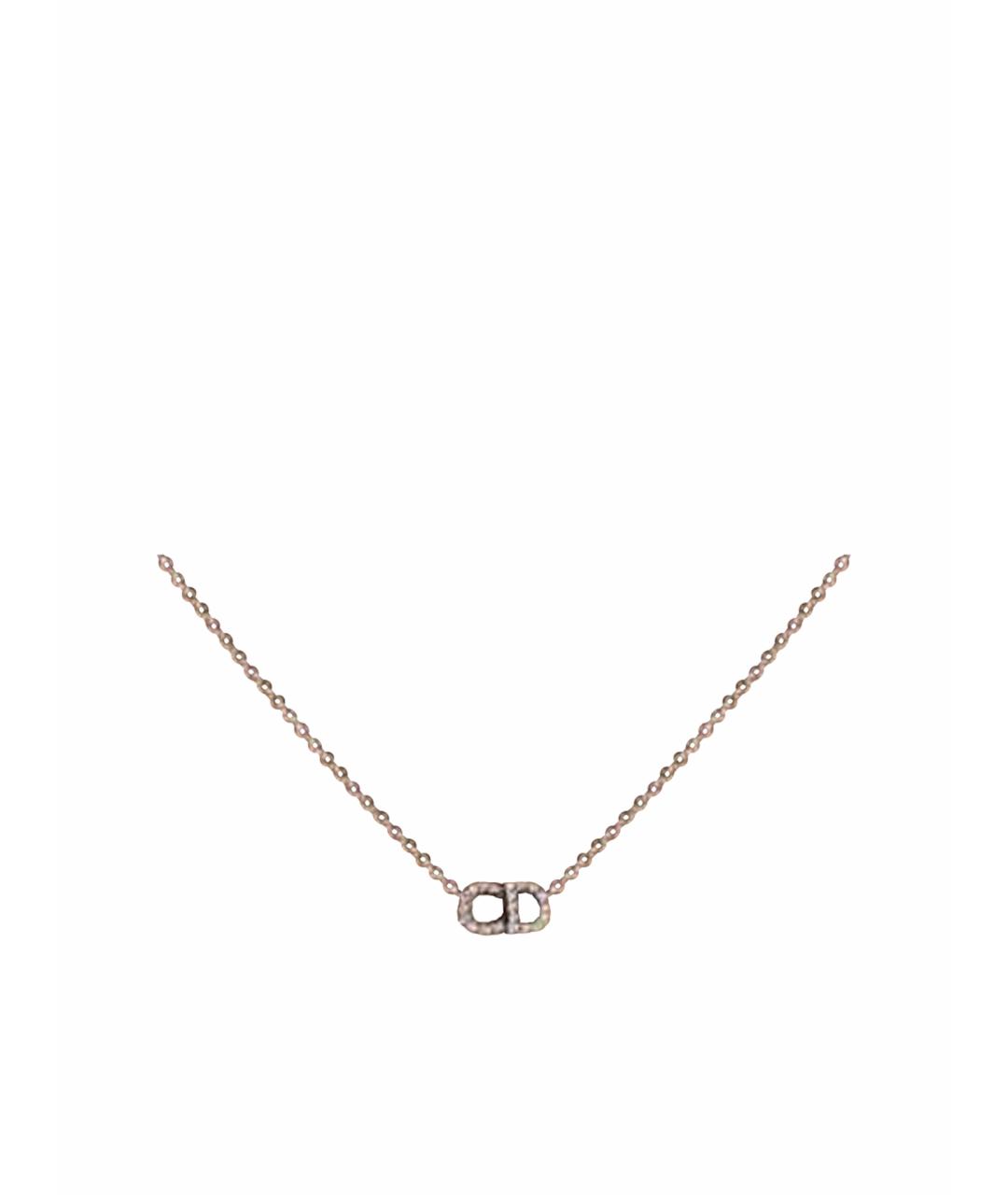 CHRISTIAN DIOR Серебряное металлическое колье, фото 1