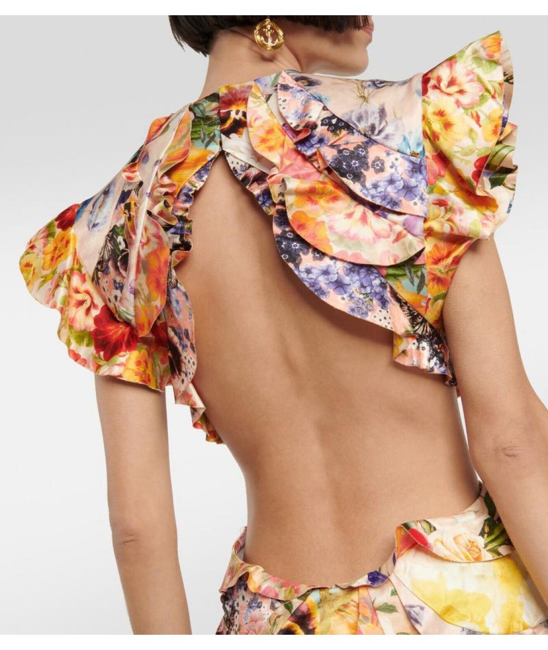 ZIMMERMANN Мульти льняное коктейльное платье, фото 7