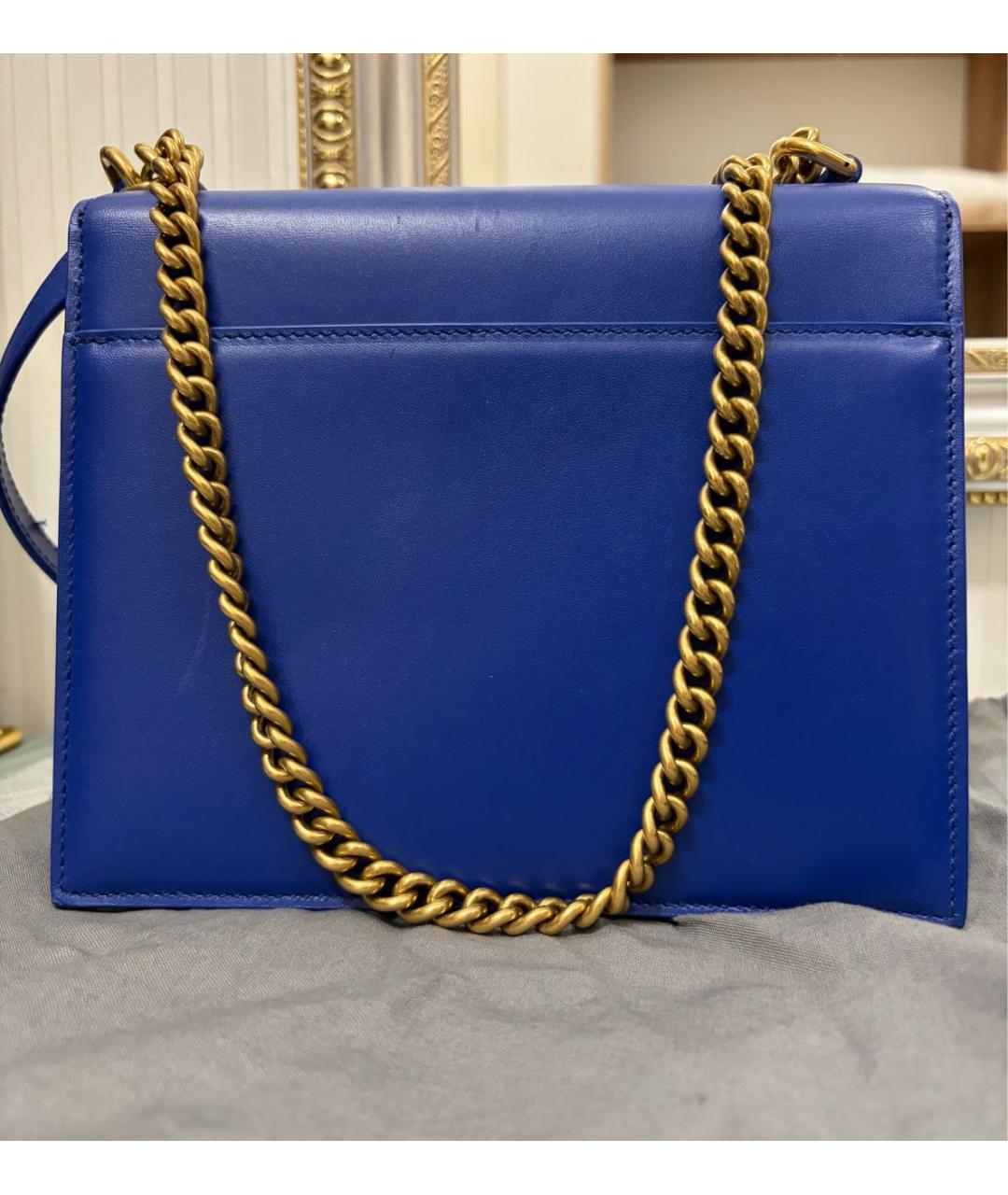 BALENCIAGA Синяя кожаная сумка через плечо, фото 2