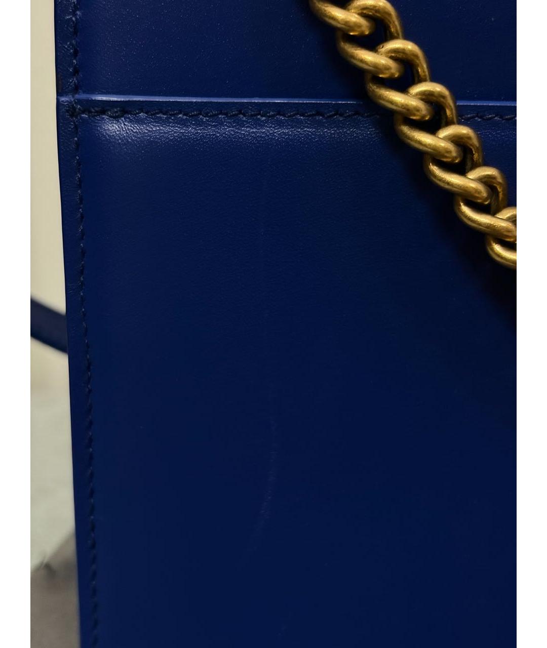 BALENCIAGA Синяя кожаная сумка через плечо, фото 5