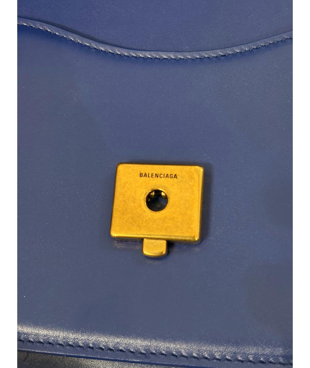 BALENCIAGA Синяя кожаная сумка через плечо, фото 6