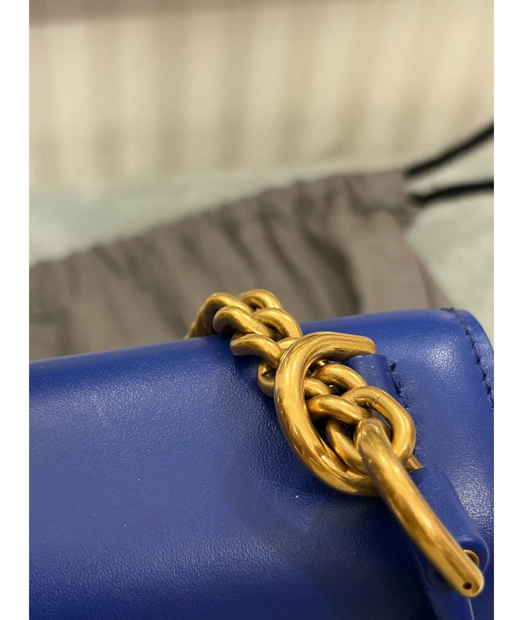 BALENCIAGA Синяя кожаная сумка через плечо, фото 3