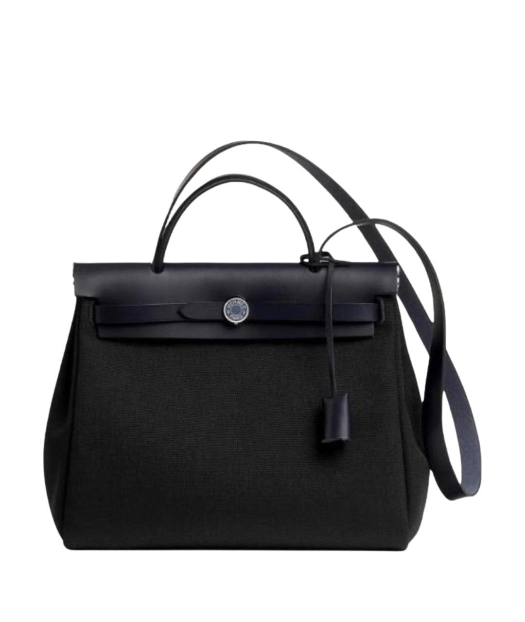 HERMES Черная тканевая сумка через плечо, фото 1