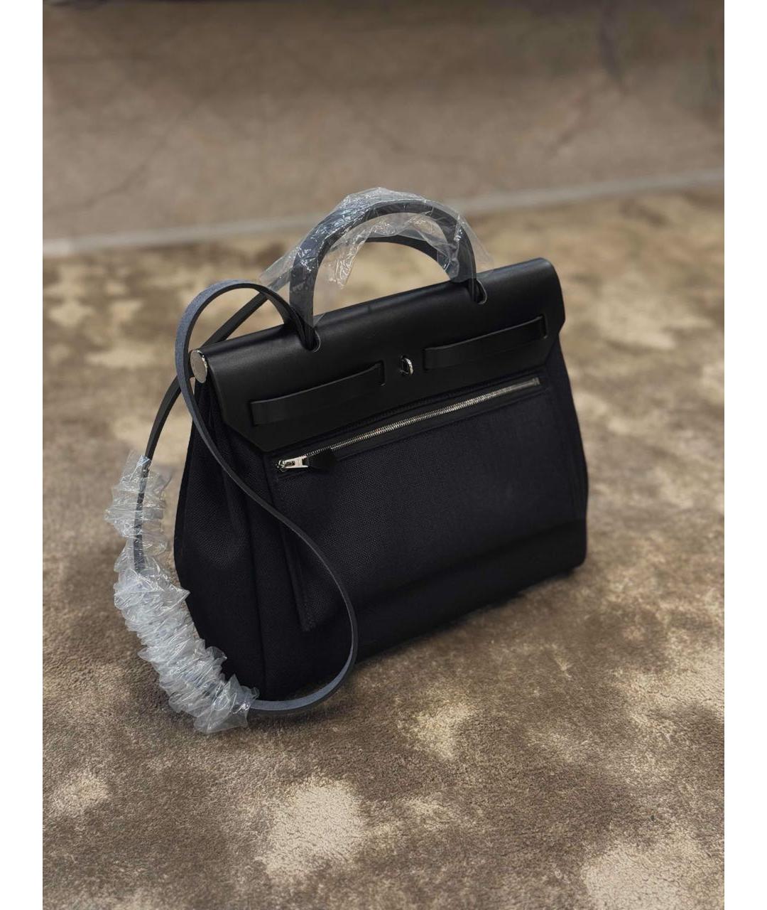 HERMES Черная тканевая сумка через плечо, фото 4