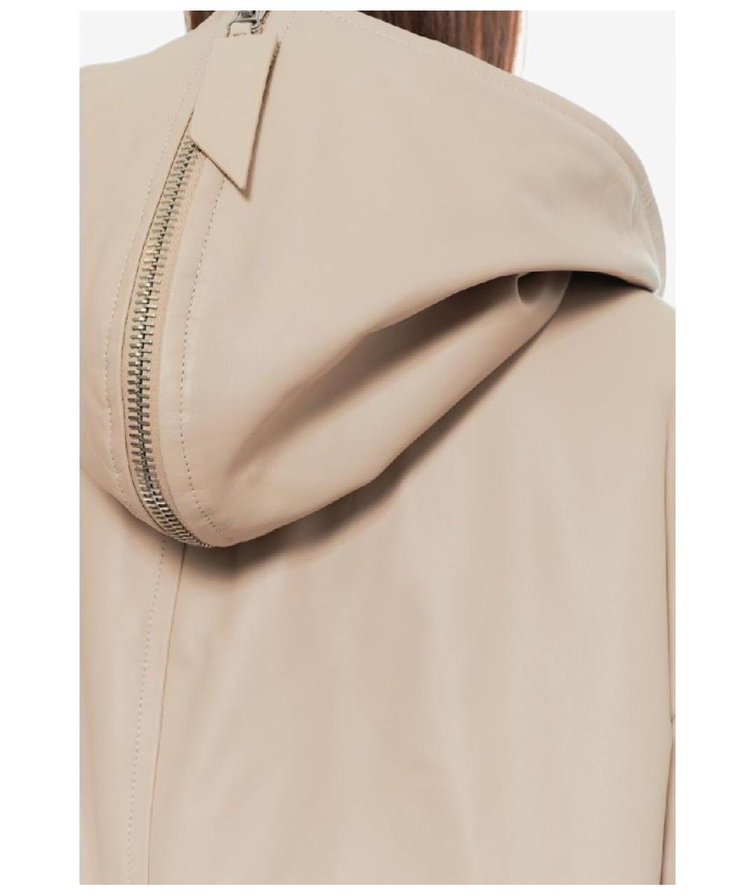 THE ATTICO Бежевая кожаная куртка, фото 4