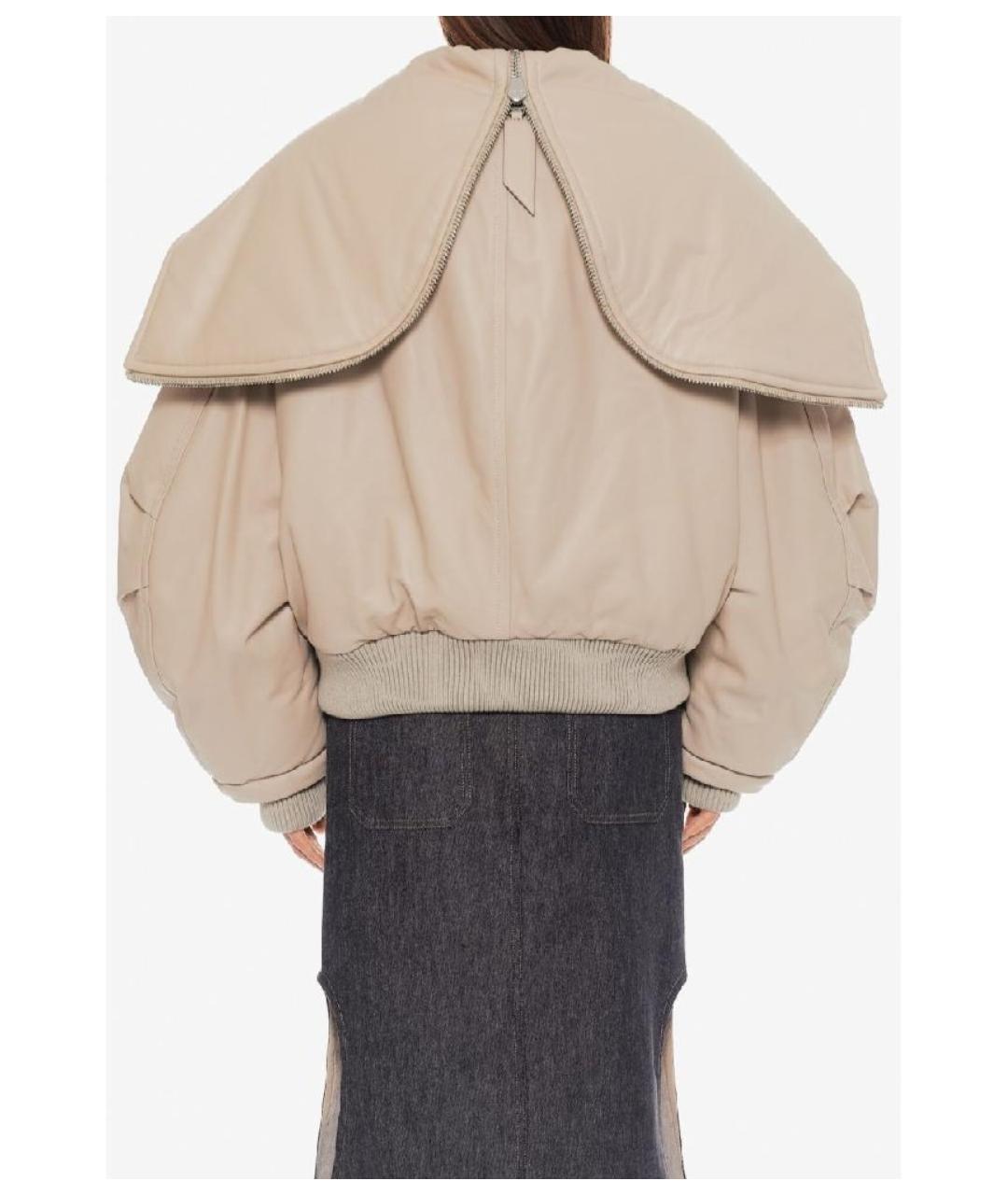 THE ATTICO Бежевая кожаная куртка, фото 6